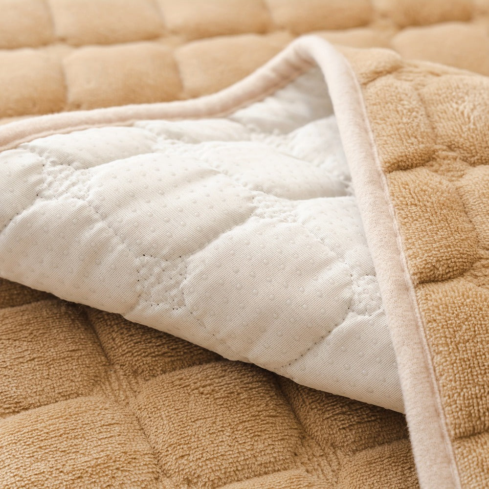 Juego de 2 protectores de sofá de franela acolchada atractivos, protectores de muebles suaves y duraderos, ideales para todas las estaciones, aptos para mascotas, lavables a máquina, perfectos para dormitorio, sala de estar, oficina, decoración del hogar,
