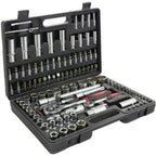 Juego de herramientas de 108 piezas Vasos para Llaves Carraca, incluye Llave de Trinquete, Ideal para Bricolaje, Reparación o Trabajos Mecánicos