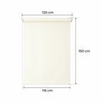 Persiana Enrollable para Ventana • CREMA • 32 tamaños • BOJANEK MINI PERSIANA ENROLLABLE • soportes ajustables • instalación sin taladro • persiana con mecanismo de cadena • cubierta protectora solar • ideal para salas, dormitorios, cocinas, oficinas • pe