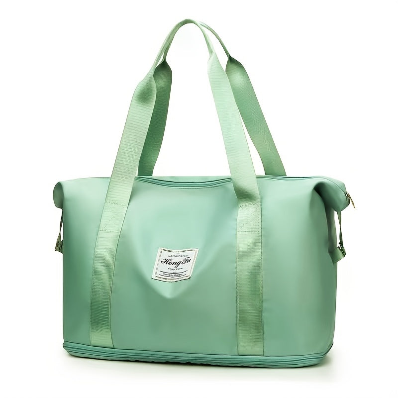 Bolso de mano de gran capacidad, equipaje de fin de semana ligero de nailon, bolsa de viaje portátil para gimnasio y almacenamiento