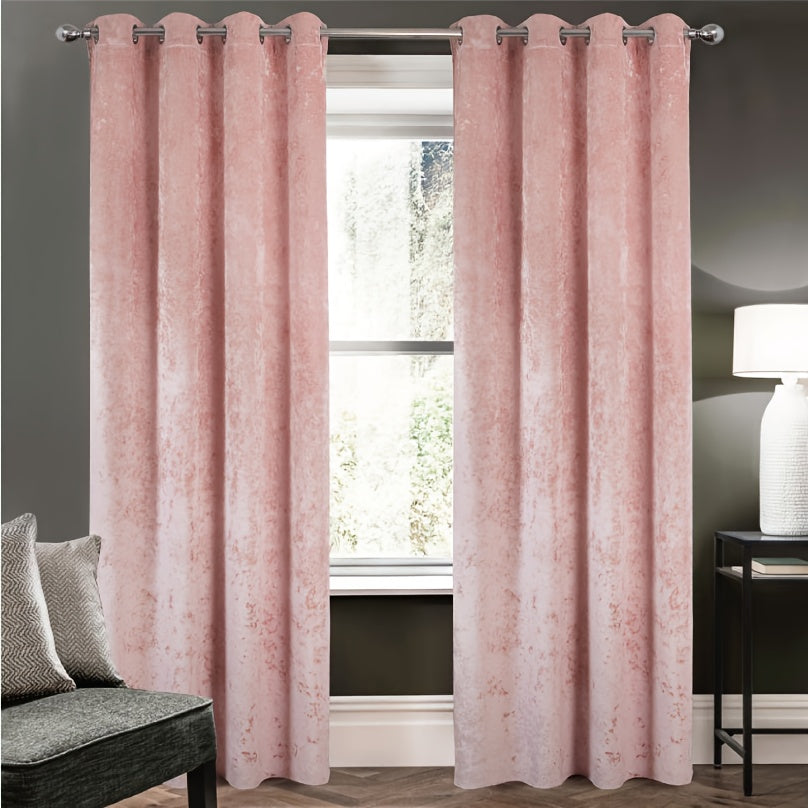 1 unidad - Cortinas opacas de tela gruesa de terciopelo de hielo, grado de sombreado superior al 85%, tamaño 140X260CM, varios colores, verticales y hermosas, sombreado y a prueba de viento, lavables a máquina, no se encogen, no se decoloran