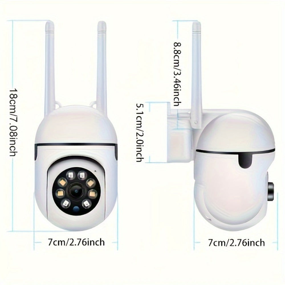 Viernes 4 piezas Cámara de seguridad Ease Life APP WiFi 1080P HD, para interior/exterior, visión nocturna a color, audio bidireccional, /inclinación/zoom 360, seguimiento y detección de movimiento para seguridad del hogar, foco y sirena, alimentación por