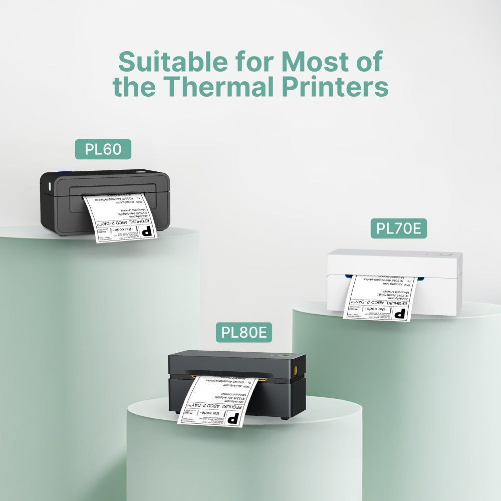 Etiquetas de Envío Térmicas 4X6, Paquete de 520 Etiquetas Térmicas Perforadas Directas Compatibles con la Impresora de Etiquetas PL80EB para Envíos, Empaquetado, Hogar, Oficina, Transportista, Pequeña Empresa