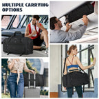 Bolsa de deportes y de viaje para hombre y mujer de 40L y 55L, bolsa deportiva grande con compartimento para zapatillas y compartimento para artículos mojados, bolsa de entrenamiento, bolsa de gimnasio y fitness, bolsa de deportes escolar, equipaje de man