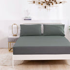 Sábana bajera ajustable para camas de 90/135 /150 x 200cm – Suave, cómoda y transpirable. 50% Microfibra de Poliéster y 50% Algodón ultrasuave. Ideal para colchones de entre 15 y 25 cm de altura