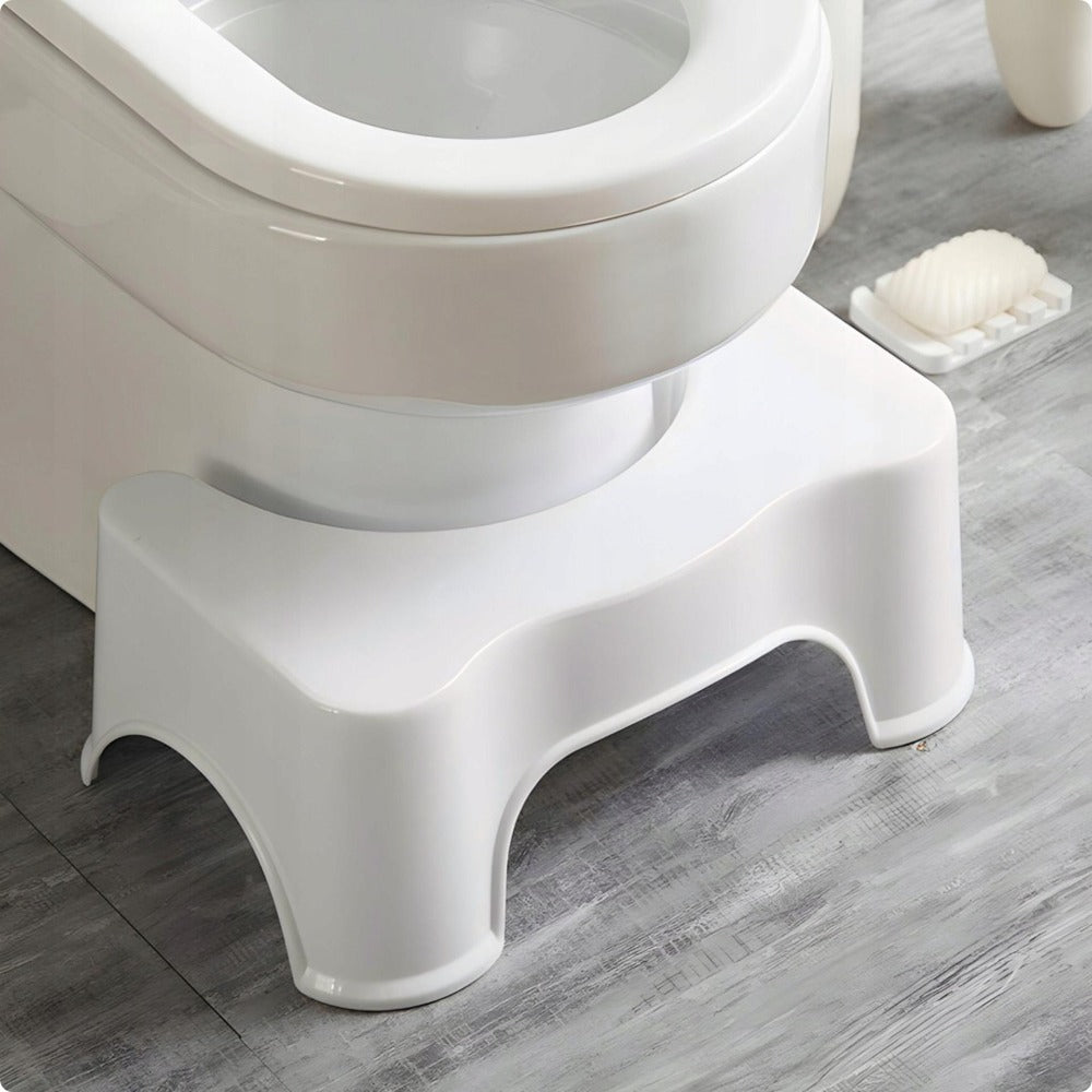 Escabel ergonómico para inodoro, 17 cm, plataforma de baño, 42 cm, escabel reciclado para inodoro, antideslizante para adultos y niños, 1 unidad