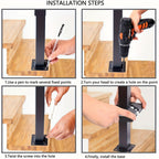 Barandillas de escaleras interiores, barandillas en forma de U para escaleras, barandillas exteriores, barandillas para escaleras, barandillas industriales antideslizantes de seguridad, elegantes y sencillas, para escaleras, porche y jardín