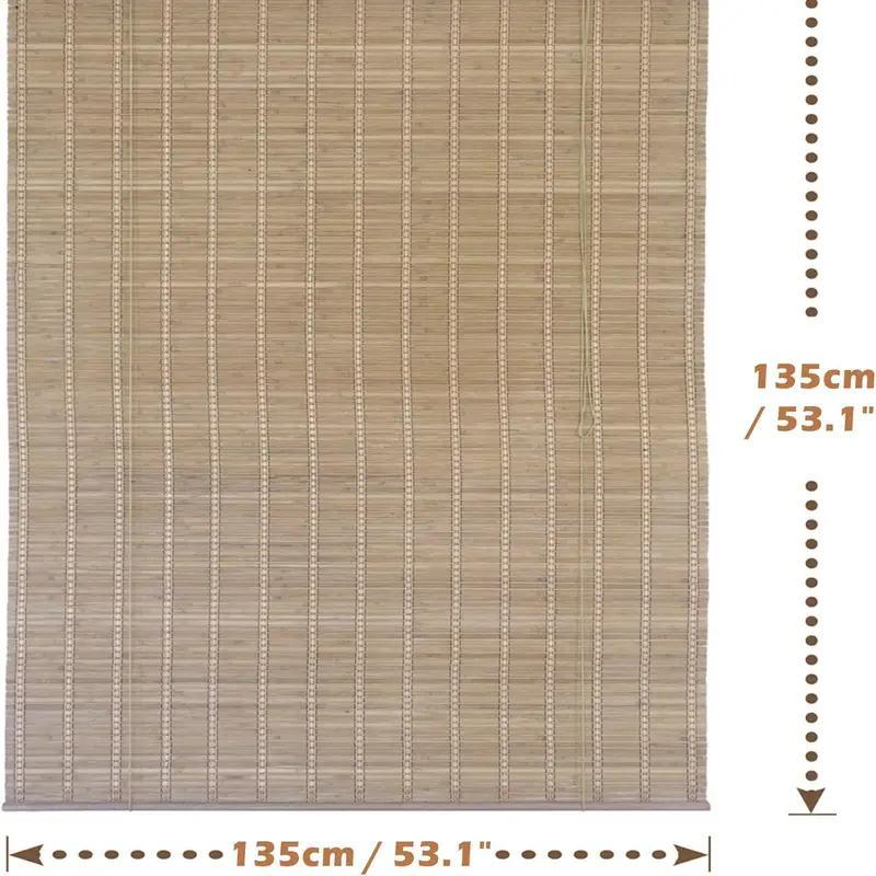 Cortina Persiana de Madera Incluye Accesorios, Estor de Bambú Enrollable para Ventana y Puerta (DIMENSIONES ANCHO X LARGO)