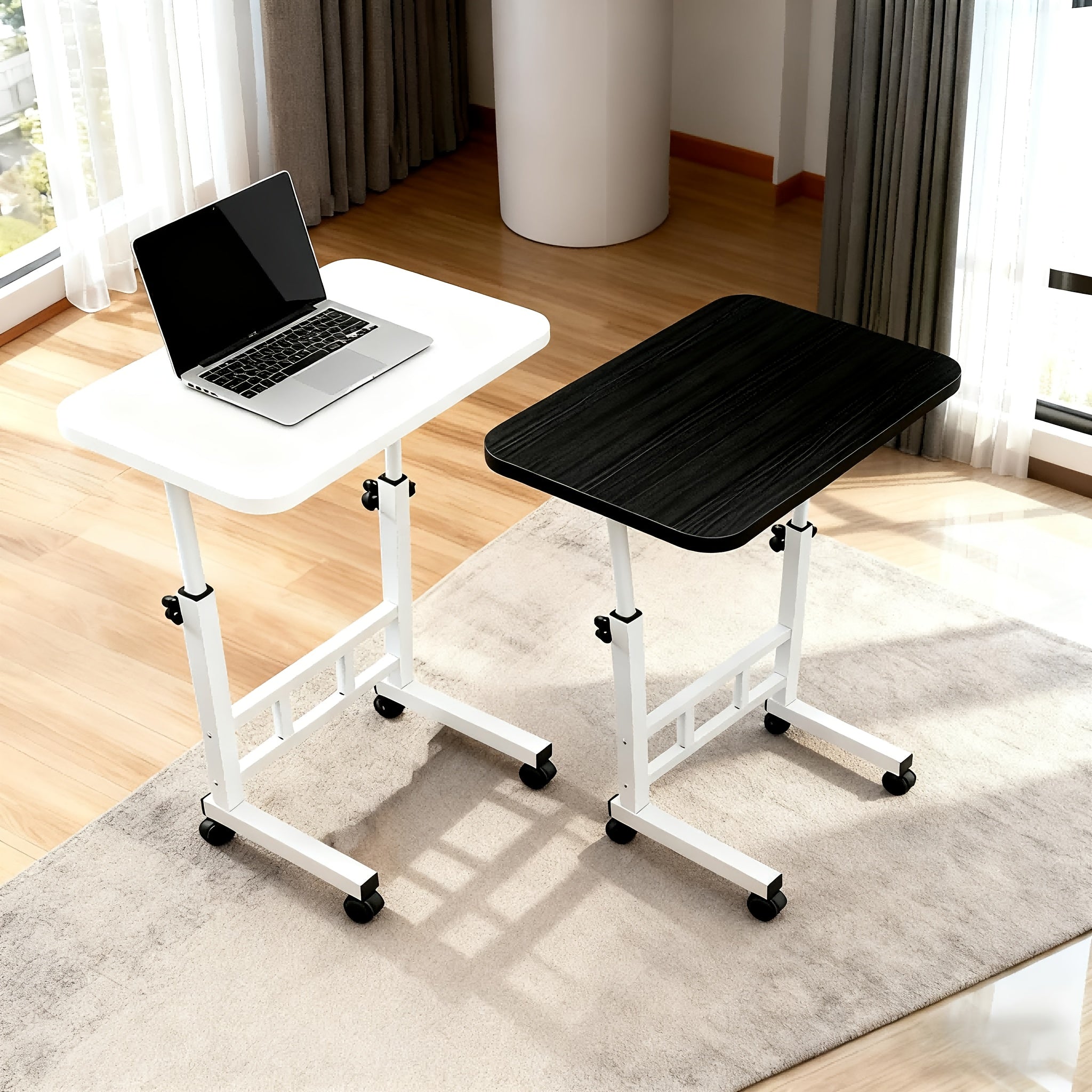 Mesa auxiliar para salón y dormitorio | 20 cm y 2 colores y ajustable