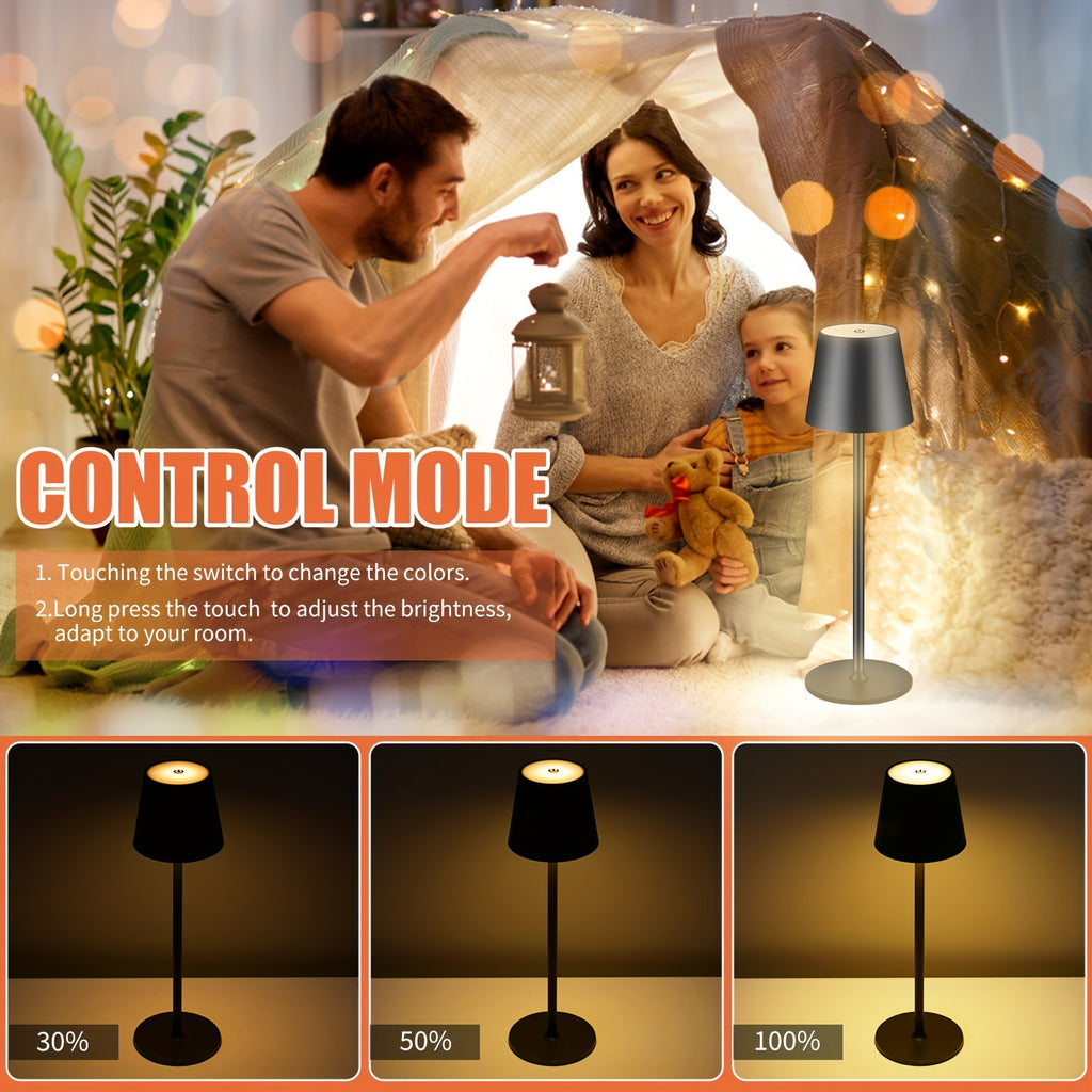 Lámpara de mesa para iluminación de dormitorio y escritorio | 2 L y 4000Mah y Recargable