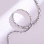 Collar de Cadena Plateada, Joyería de Plata 925, un Regalo para Mujeres, un Regalo para Hombres, un Regalo para Amigos y Colegas, Collar de Regalo de Cumpleaños, Regalo de Fiesta, Regalo de Luna de Miel, Collar de Regalo de San Valentín, Collar para Parej