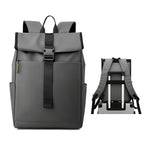 Mochila de viaje de moda para mujer y hombre, mochila escolar universitaria ligera con parte superior enrollable, con cremallera antirrobo, mochila sencilla de día para deportes y viajes al aire libre