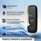 Dispositivo de traducción de lenguaje bidireccional portátil PEIKO con auriculares - Traducción de voz en línea instantánea, 75 idiomas, alta precisión, carga por tipo C, diseño compacto para viajes, negocios, aprendizaje, herramienta de traducción de via