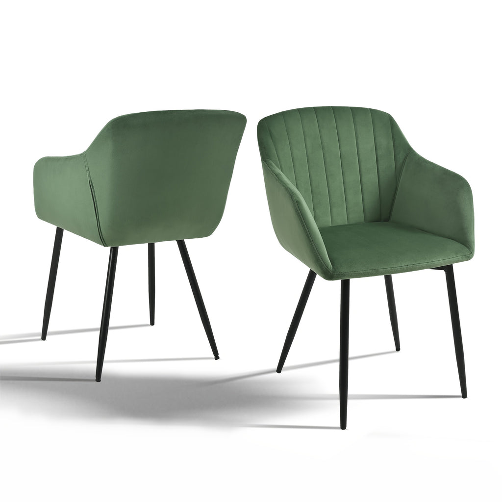 Sillas de comedor elegantes con reposabrazos y soporte lumbar para sala de estar, cocina y dormitorio, que ofrecen un alto confort - Disponibles en juegos de 2, 4 o 6