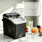 Fabricante de hielo comercial de doble uso con diseño de tapa transparente, refrigeración eficiente, duradero, ideal para restaurantes y bares, perfecto para cocinas de oficina