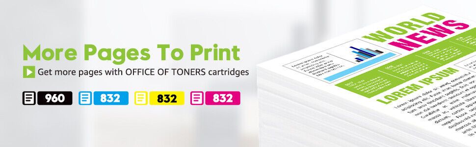 Cartucho de tinta | 4 Pack 903XL Multipack de cartuchos de impresora compatibles con HP 903XL HP 903 para HP Officejet Pro 6970 6960 para