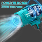Soplador de hojas inalámbrico compatible con batería de 18 V portátil | Jardín, coche y limpieza exterior