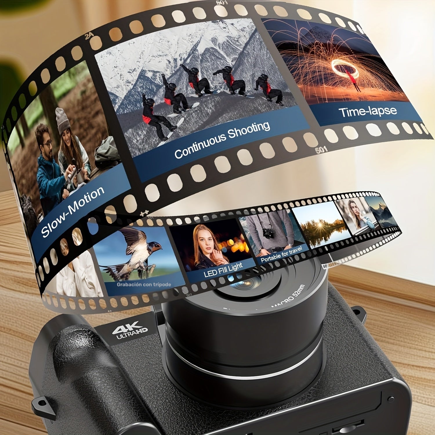 Cámara digital 4K | Fotografía vlogging viajes y creación de contenido