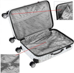 Monzana® Completo Set de 3 Maletas de Viaje Butterfly 42L 66L 98L Valijas Equipaje Mango Telescópico 4 Ruedas 360°