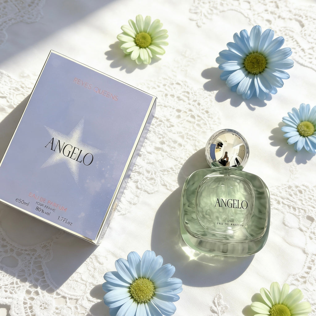 Perfume Angelo Mujer - Eau de Parfum | Duración Extrema | Huele a Azúcar, Elegancia y Luz 【Fragancia de Ensueño】 Notas de Praliné, Vainilla y Pachulí | Esencia Fresca y Alegre para Mujer | ¡Regalo Perfecto!