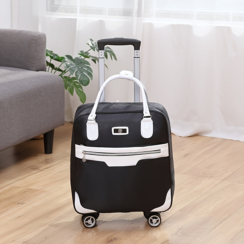Maleta de Viaje Plegable de Gran Capacidad, Bolso de Viaje para Exteriores, Maleta con Ruedas, Bolso Unisex con 4 Ruedas Univer y Asa Retráctil, Maleta Ligera, Robusta y Duradera