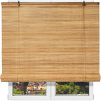 NQT Persiana Estor Enrollable de Bambú Natural, Protección Solar y Privacidad para Ventana