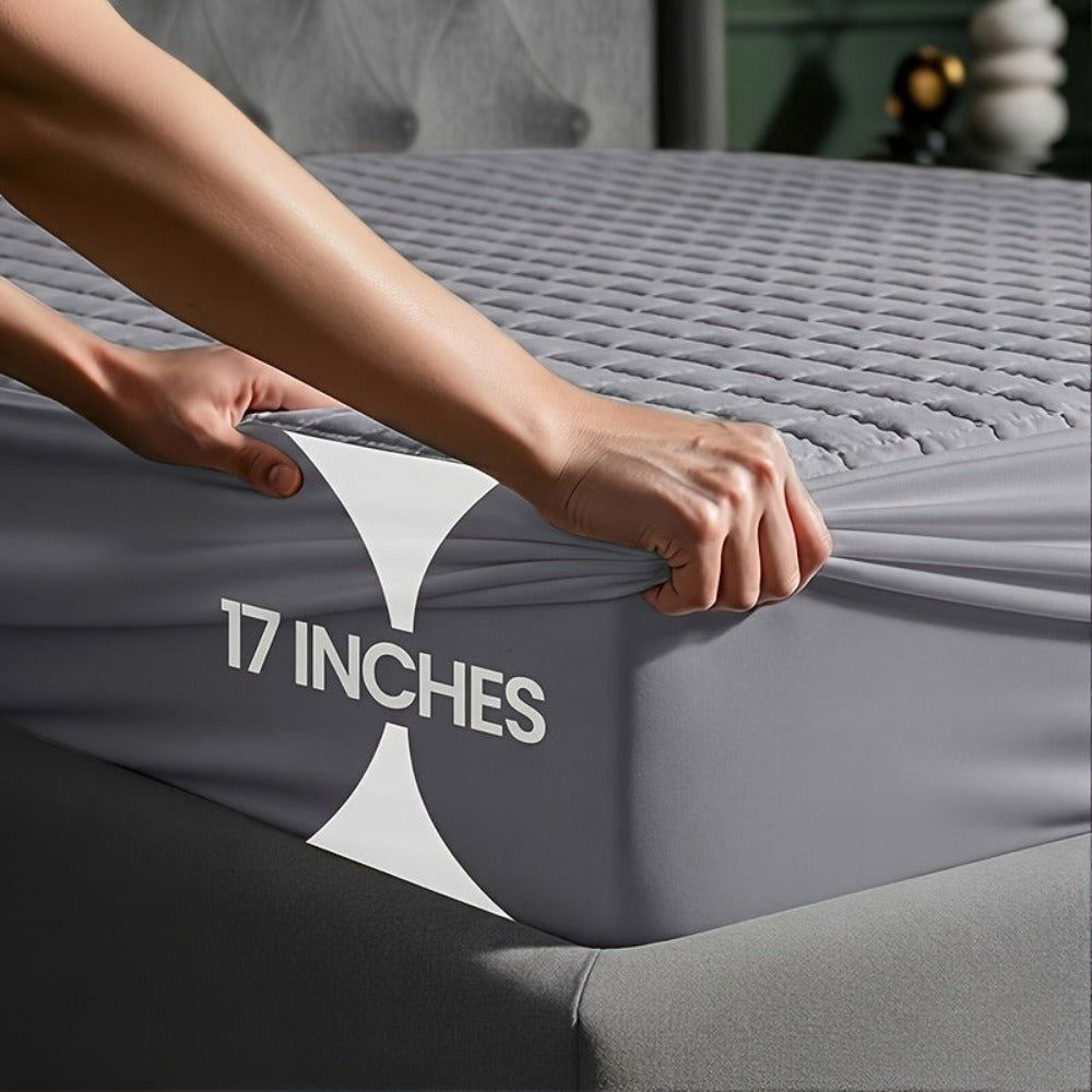 2 protectores de colchón impermeables, sábanas suaves y cómodas con bolsillos profundos para una excelente transpirabilidad. Para todas las estaciones. Adecuado para dormitorios, hoteles, ropa de cama de dormitorios, (fundas de almohada y rellenos de almo