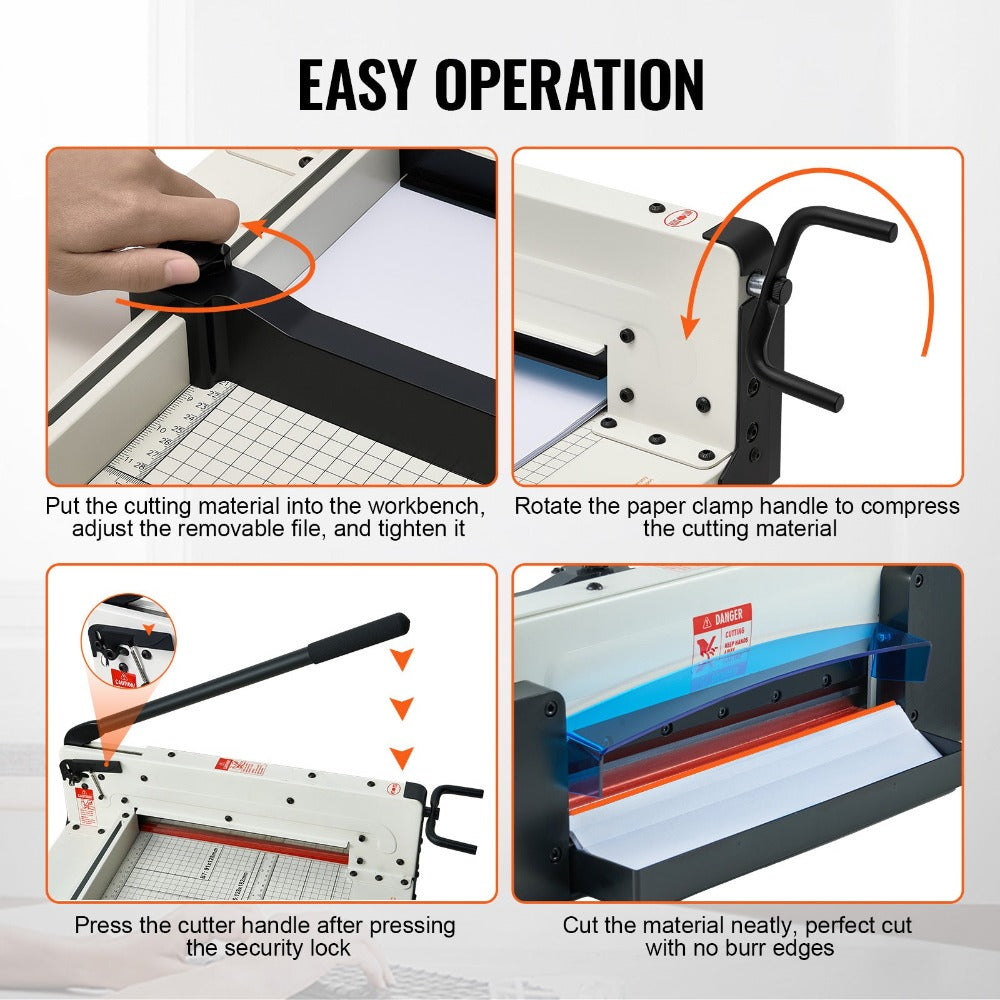 VEVOR Cortadora de papel 12" A4 Cizalla de papel Trimmer 400 Hojas Capacidad Base metálica