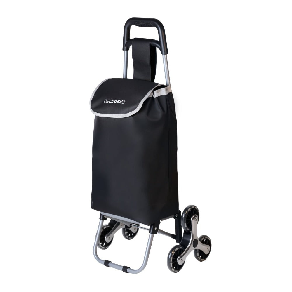 Carrito Compra Plegable de Aluminio, Carro de la compra plegable, tela Oxford bolsa, bolsa de la compra extraíble con ruedas, Carro de la Compra 6 Ruedas con Bolsa Oxford Desmontable, 88 x 33 x 27 cm, 23L.