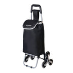 Carrito Compra Plegable de Aluminio, Carro de la compra plegable, tela Oxford bolsa, bolsa de la compra extraíble con ruedas, Carro de la Compra 6 Ruedas con Bolsa Oxford Desmontable, 88 x 33 x 27 cm, 23L.