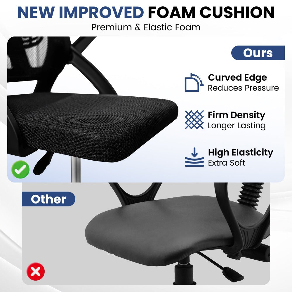 Silla de oficina ergonómica con reposacabezas y soporte lumbar, silla giratoria de escritorio con altura ajustable, silla de ordenador con respaldo de malla transpirable, reposabrazos y ruedas para oficina en casa, estudio, gaming