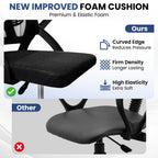 Silla de oficina ergonómica con reposacabezas y soporte lumbar, silla giratoria de escritorio con altura ajustable, silla de ordenador con respaldo de malla transpirable, reposabrazos y ruedas para oficina en casa, estudio, gaming