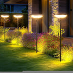 4/6/ Paquete de Luces Solares para Jardín, 40LM Luces Solares Exteriores Brillantes, Hasta 14 Horas, 78.74cm de Altura, Luces Solares para Senderos Exteriores IPX5, Encendido/Apagado Automático para Patio, Jardín, Césped y Caminos