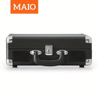 Tocadiscos Clásico Maio C200, Reproductor de Vinilo, Plancha de Discos, Unidad de Tocadiscos, Estéreo de Alta Calidad, Altavoz Integrado, 3 Velocidades, Tocadiscos Clásico con Transmisión por Correa, Salida de Audio de 3.5 mm, Compatible con Altavoces Ext