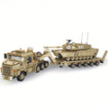 Set de bloques de construcción de vehículo pesado de transporte de tanques de 3482 piezas, modelo de construcción de vehículo de transporte blindado MOC, exhibición de colección para adultos, regalo para entusiastas de modelos de tanques 628015