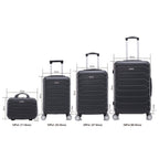 Conjunto de Maletas de Viaje Elegantes: Carcasa Ligera de ABS, Cerradura Numérica, 4 Ruedas Giratorias 360, Asa Telescpica de Aluminio Aleado Juego de Maletas Set Trolley Maleta Cabina ( 6999 8001 8002 )