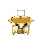 Enfriador de Alimentos de Acero Inoxidable Dorado 1/2/4/6, Contenedor de Catering para Buffet con Tapa para Boda/Banquete de Año Nuevo, Exclusivamente para Cocinar (exclusivamente para cocinar)