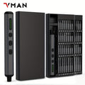 Destornillador Eléctrico, Kit de 68 en 1 con 64 Puntas Magnéticas, Herramienta Inalámbrica de Precisión para Reparación de Teléfono, Cámara y Laptop