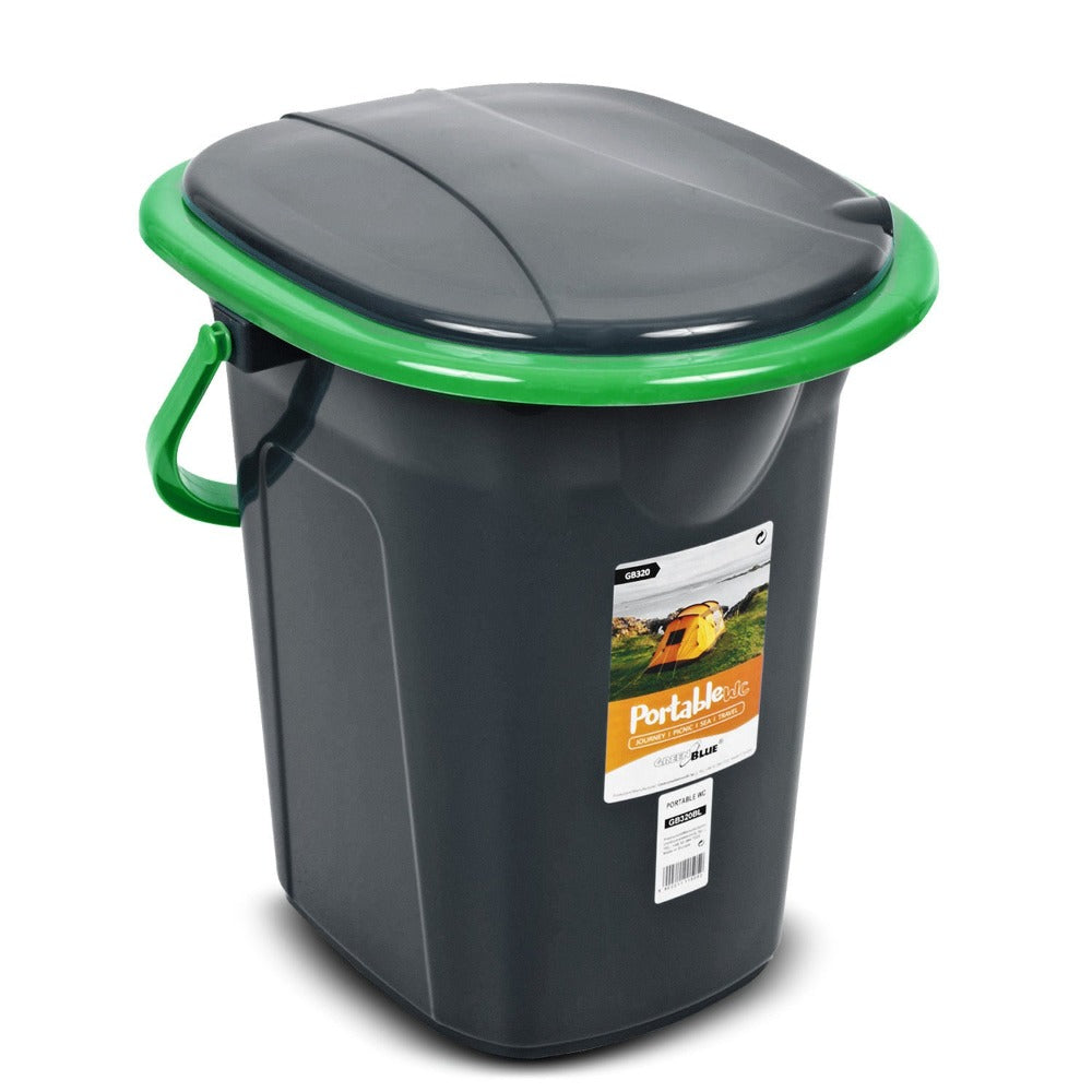 Baño Portátil de Viaje 19L VerdeAzul GB320 para Hasta 120kg