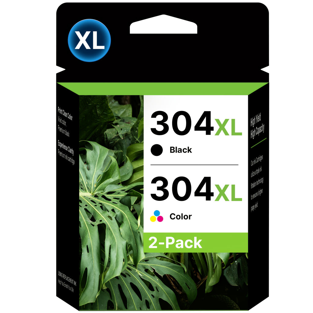 Cartucho de tinta | Cartuchos de Tinta 304XL (1*Negro, 1*Color) Paquete Combo de Repuesto para HP 304 XL, Compatible con HP DeskJet 3760 3762