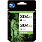 Cartucho de tinta | Cartuchos de Tinta 304XL (1*Negro, 1*Color) Paquete Combo de Repuesto para HP 304 XL, Compatible con HP DeskJet 3760 3762
