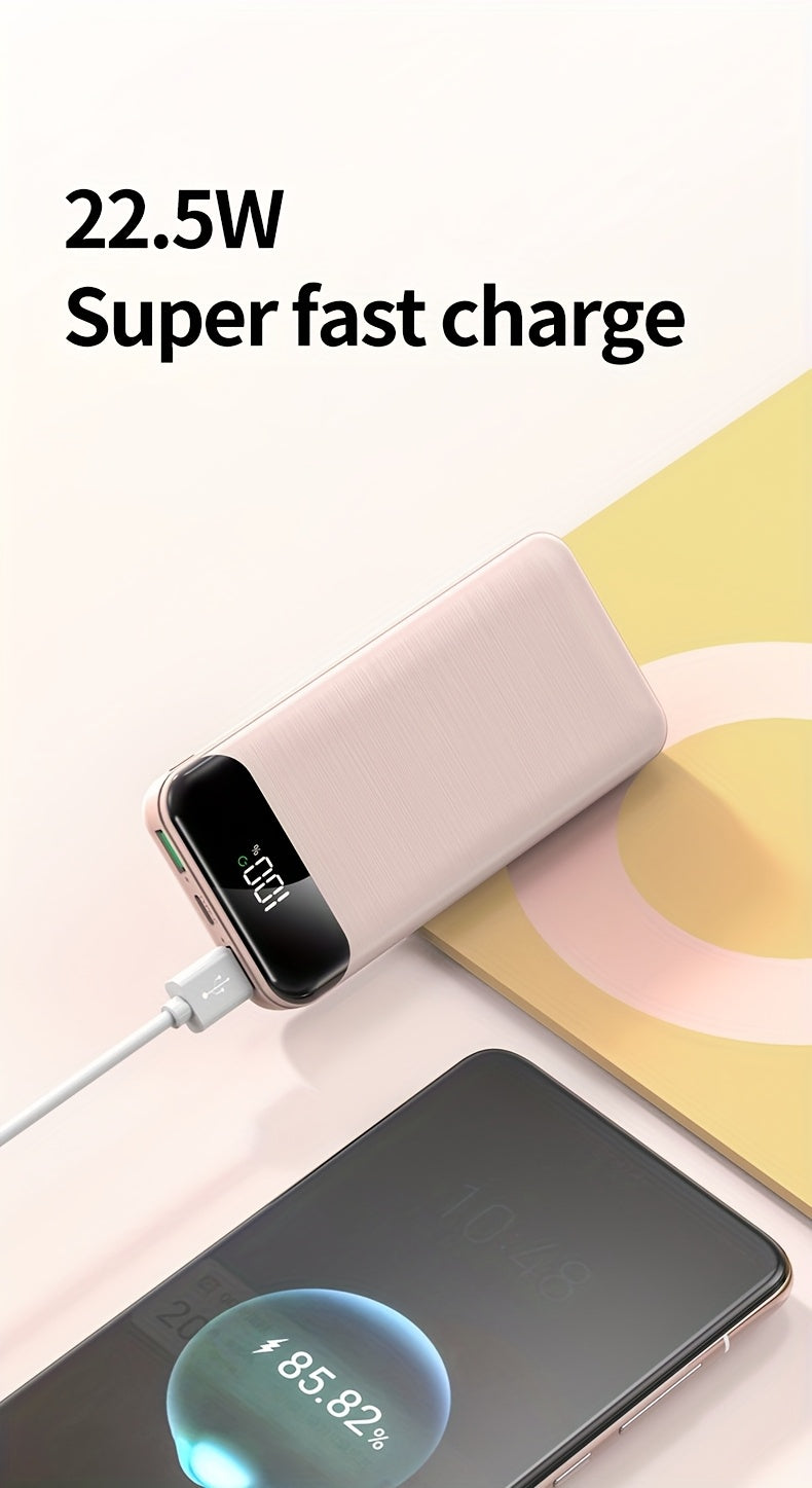 Batería externa | Batería portátil de gran capacidad 50000mAh con carga rápida PD22.5W, doble puerto USB de salida/pantalla LED de energía