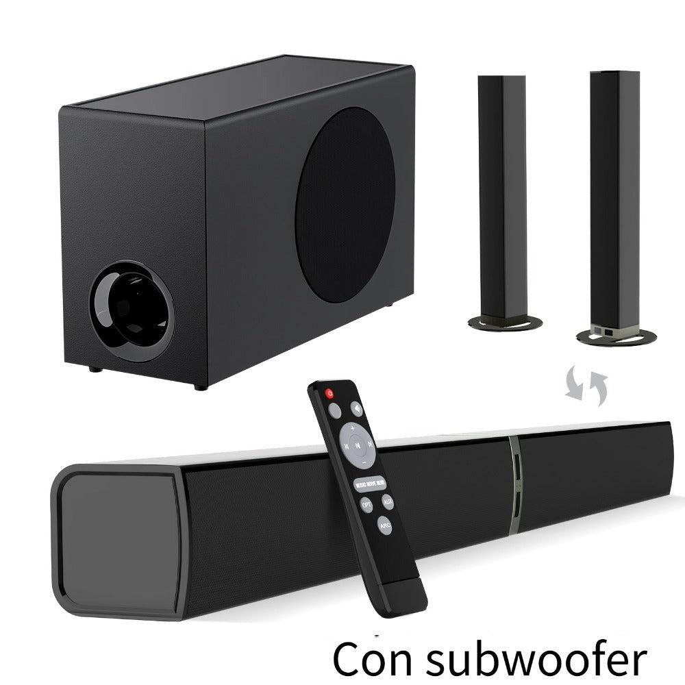 Barra de sonido con subwoofer, barra de sonido para Smart TV, barras de sonido inalámbricas 5.0, graves profundos, sistema de audio para TV con ARC/Opt/AUX para sonido de cine en casa mejorado, altavoz con control remoto por infrarrojos