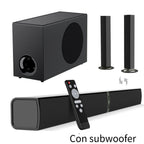 Barra de sonido con subwoofer, barra de sonido para Smart TV, barras de sonido inalámbricas 5.0, graves profundos, sistema de audio para TV con ARC/Opt/AUX para sonido de cine en casa mejorado, altavoz con control remoto por infrarrojos