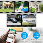 2 cámaras de seguridad solar ANRAN inalámbricas para exteriores, cámara WiFi 2.4G para seguridad del hogar con panel solar fijo, PTZ 360° para vigilancia doméstica, detección de humanos PIR, visión nocturna en color, comunicación bidireccional, color blan