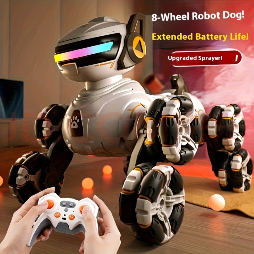 Perro Robot Todoterreno de Gran Tamaño de 2ª Generación Mejorado con Control Remoto por Gestos, Juguete Robot Inteligente, Caminante Mecánico Acrobático para Niños, Dron RC de Mascota a Gran Escala (Regalo Ideal para Fiestas)