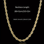Collar de plata 925 para mujer, collar estilo cadena, collar de cadena retorcida, regalo de San Valentín, moda y fácil, regalo de luna de miel para el Día de Acción de Gracias para ella, viene con una caja de regalo de boutique