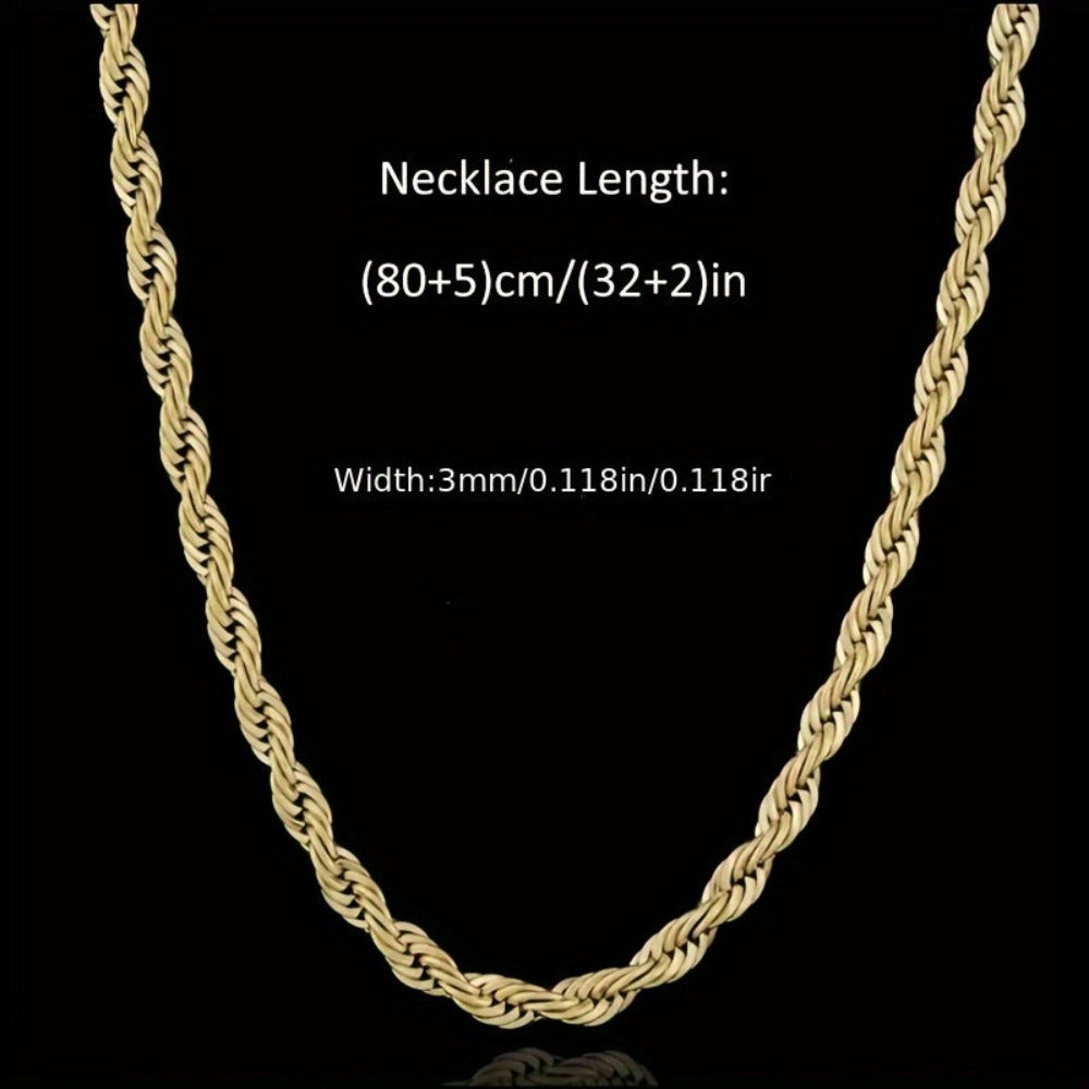 Collar de plata 925 para mujer, collar estilo cadena, collar de cadena retorcida, regalo de San Valentín, moda y fácil, regalo de luna de miel para el Día de Acción de Gracias para ella, viene con una caja de regalo de boutique