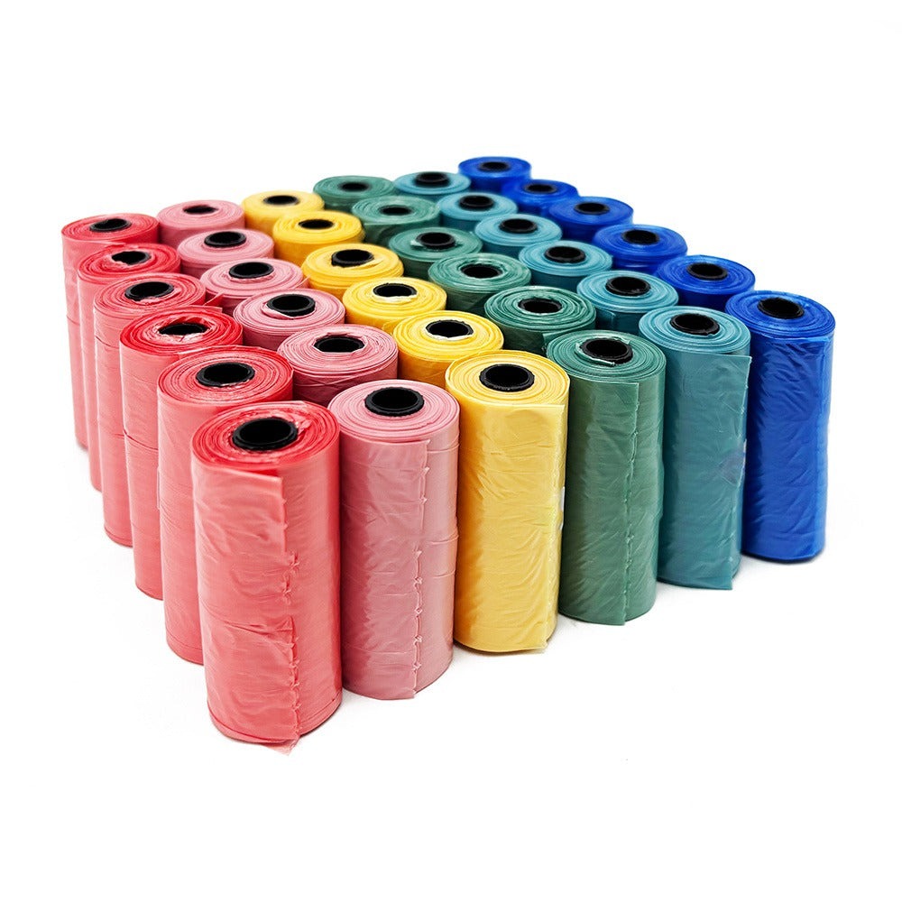 600 Bolsas de Caca Perro Bolsas para Excrementos de Perros para Mascotas Animales Domésticos Pack de Multicolor BPS-5395