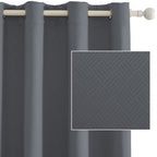 Cortinas opacas YSTYLE 2, método de colgante perforado, protección solar, protección de la privacidad, aislamiento térmico, reducción de ruido, adecuadas para diversas decoraciones de interiores como dormitorios, salas de estar y restaurantes